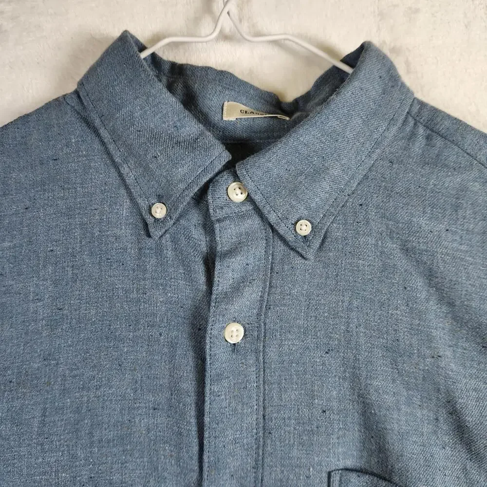 J Crew Classic Long Sleeve Button‎ Up Shirt Blue Size Medium